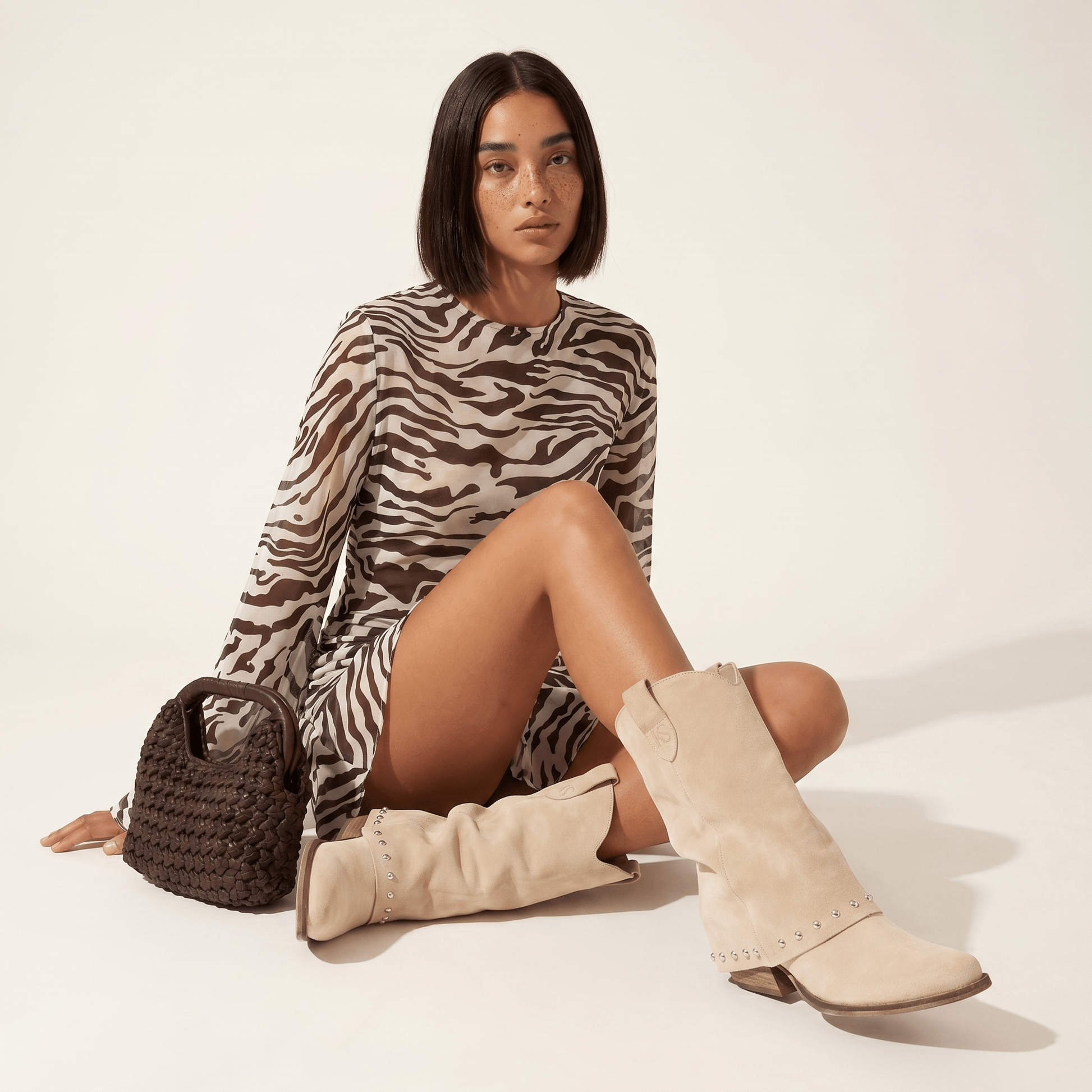 Stivaletti Texani Sidney Beige - KALI SHOES®