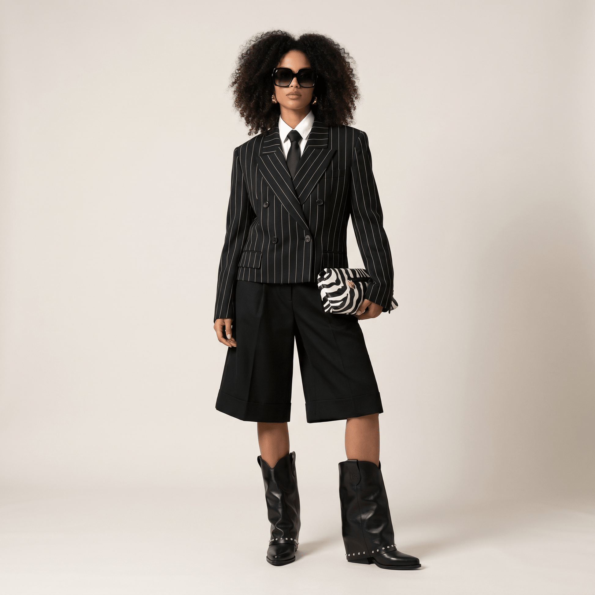 Stivaletti Texani Sidney Brushed Black - KALI SHOES®