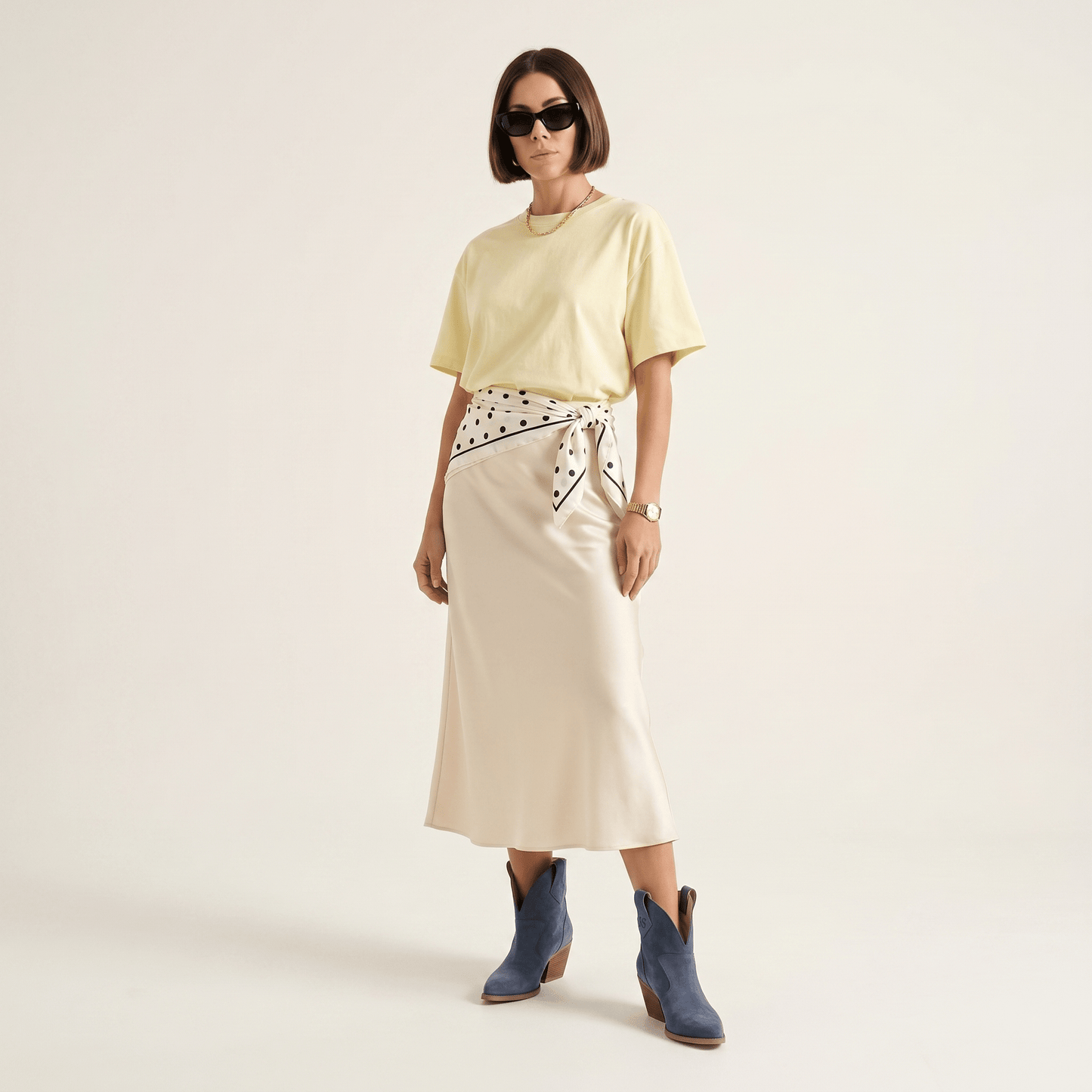 Stivaletti Texani Velvet Blue Jeans - KALI SHOES®