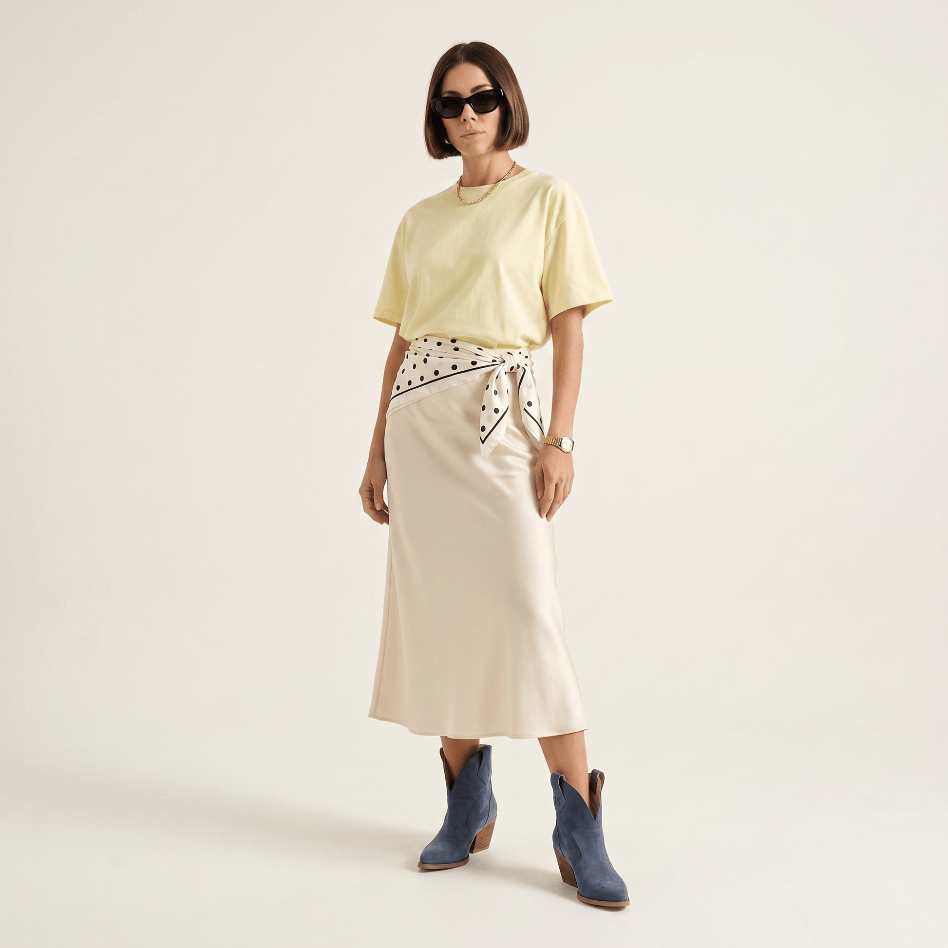 Stivaletti Texani Velvet Blue Jeans - KALI SHOES®