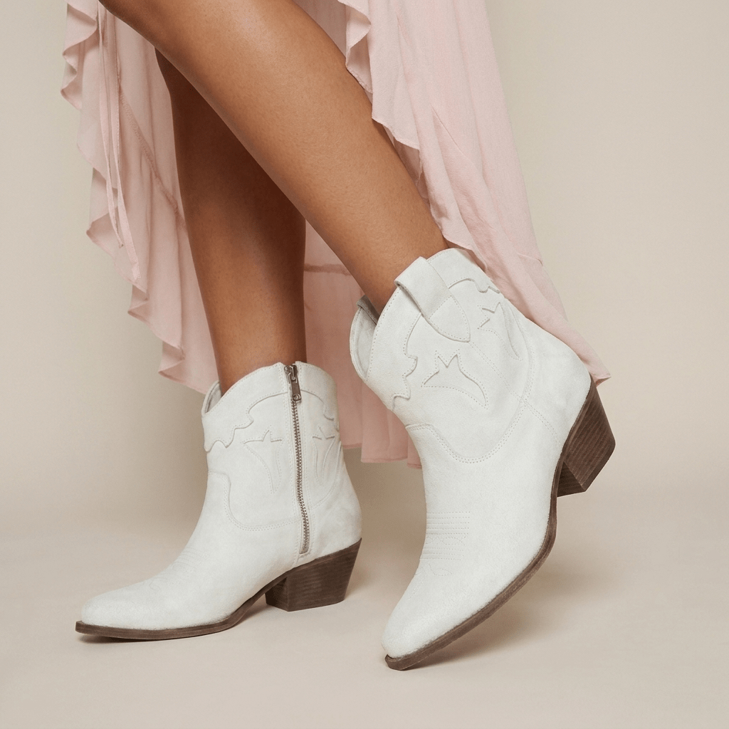 Stivaletti Texani Vicky Bianco - KALI SHOES®
