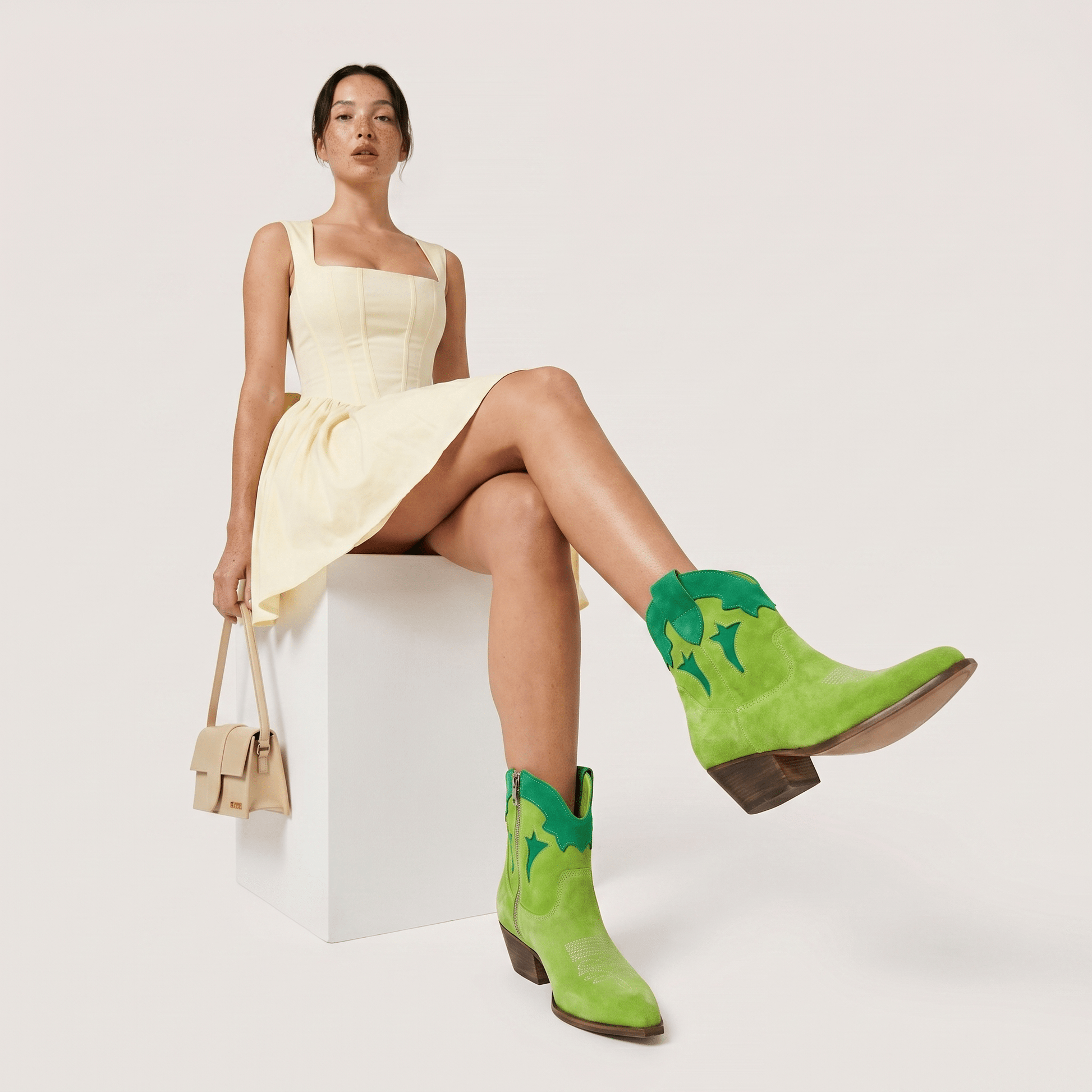 Stivaletti Texani Vicky Lime - KALI SHOES®