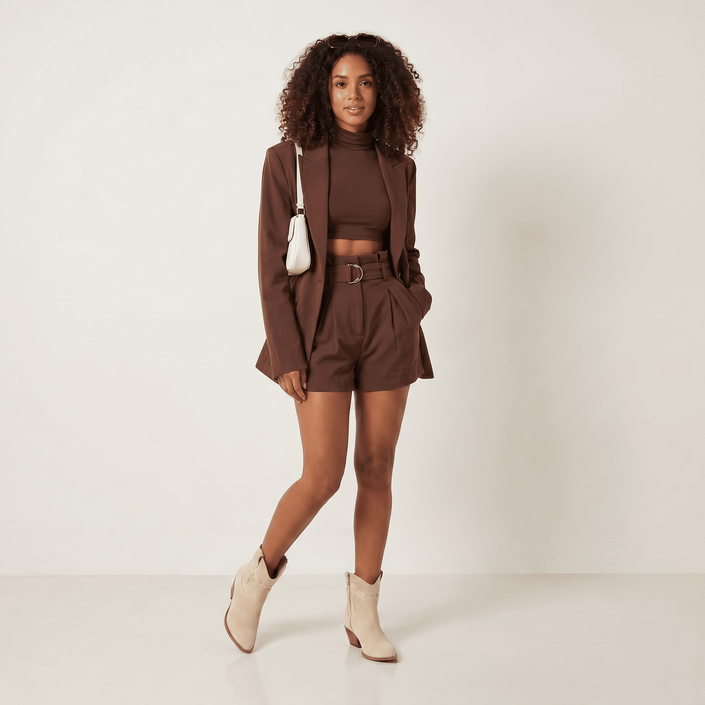 Stivaletti Texani Vicky Shine Beige - KALI SHOES®