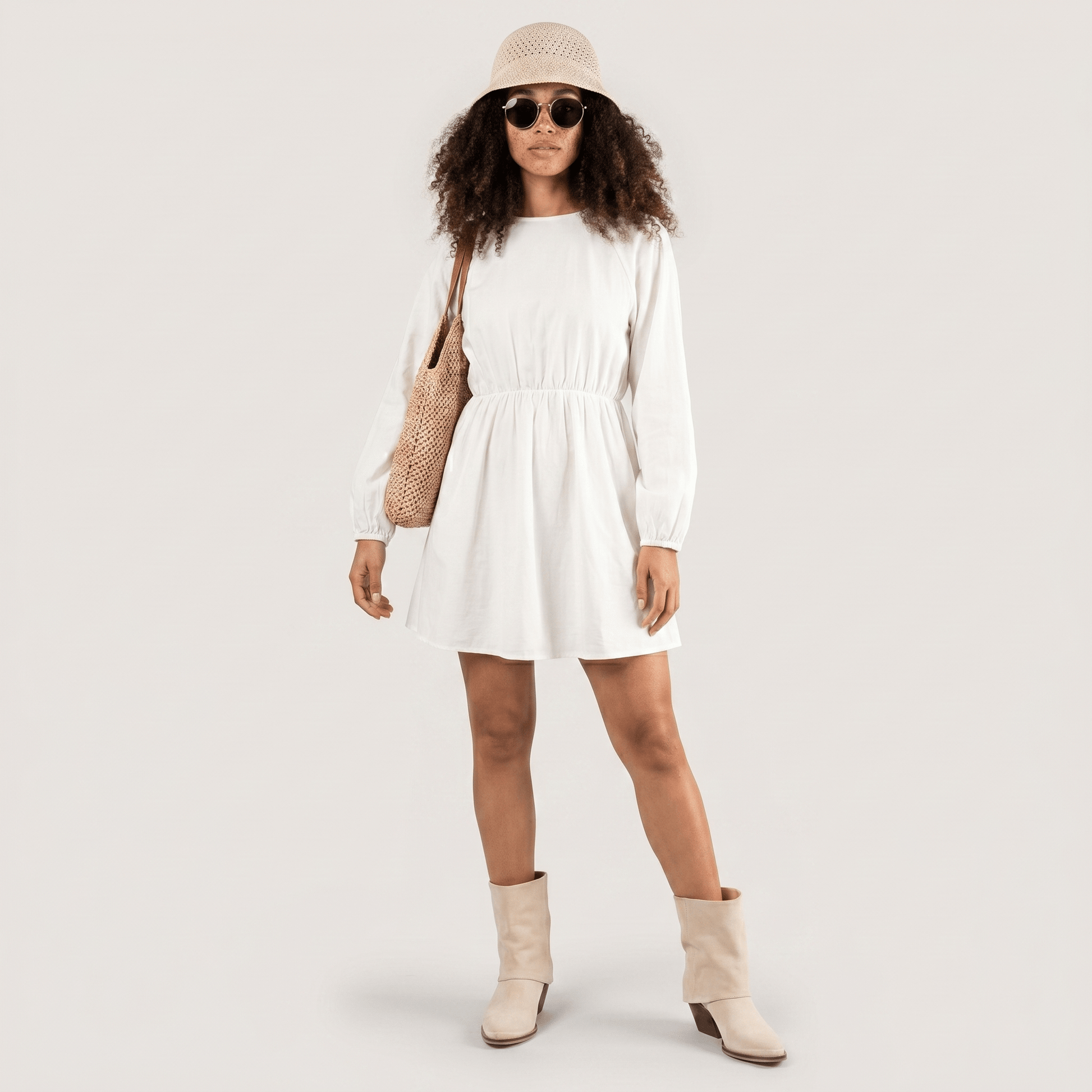 Stivaletti Texani Vittoria Beige - KALI SHOES®