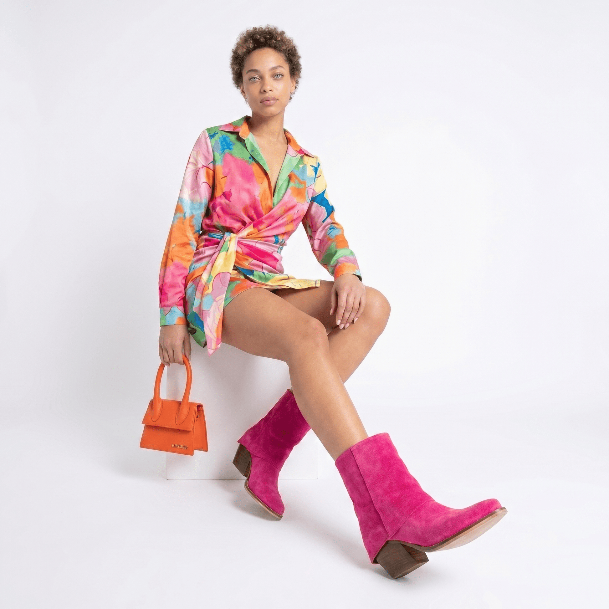 Stivaletti Texani Vittoria Fucsia - KALI SHOES®