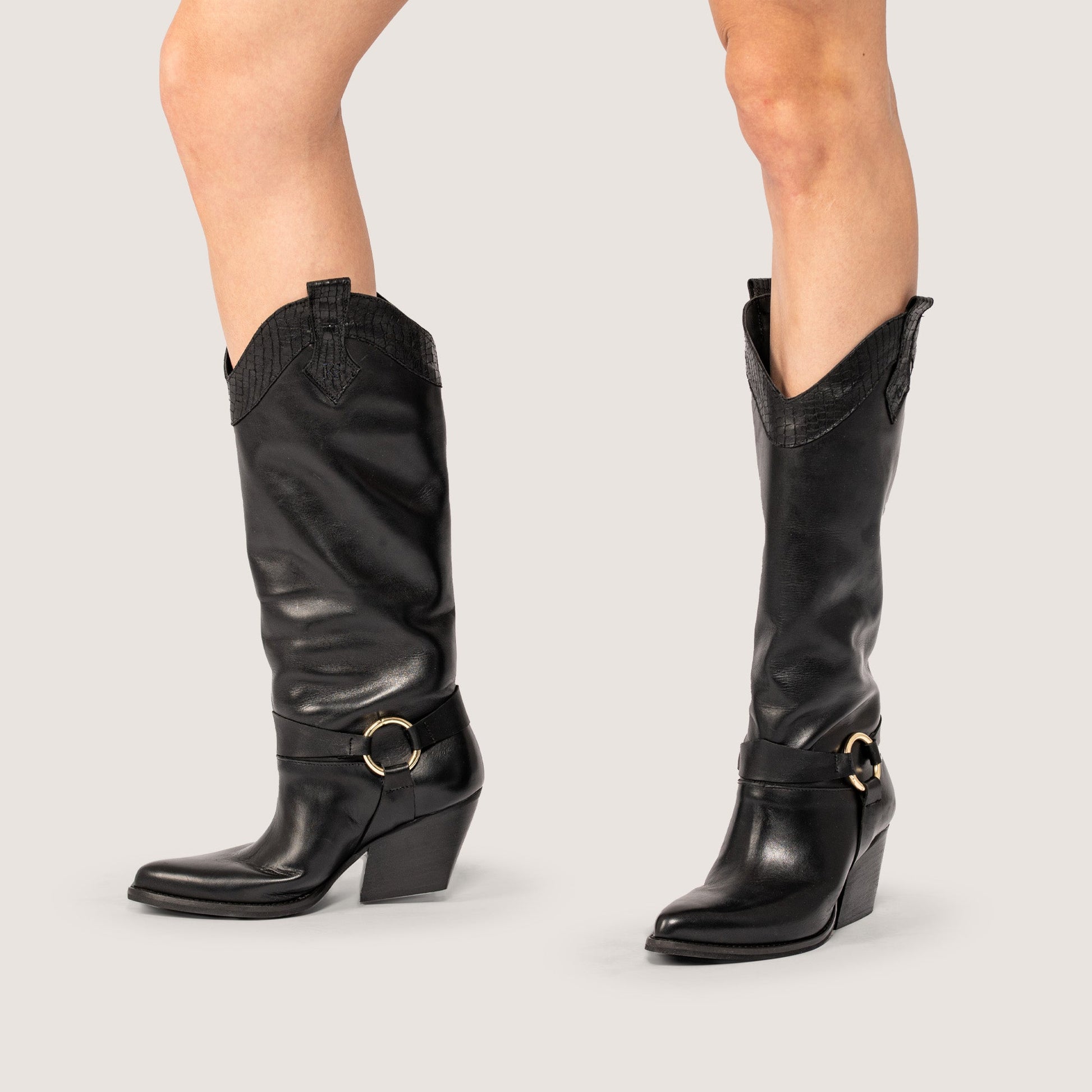 Stivali Texani Arizona Nero - KALI SHOES®