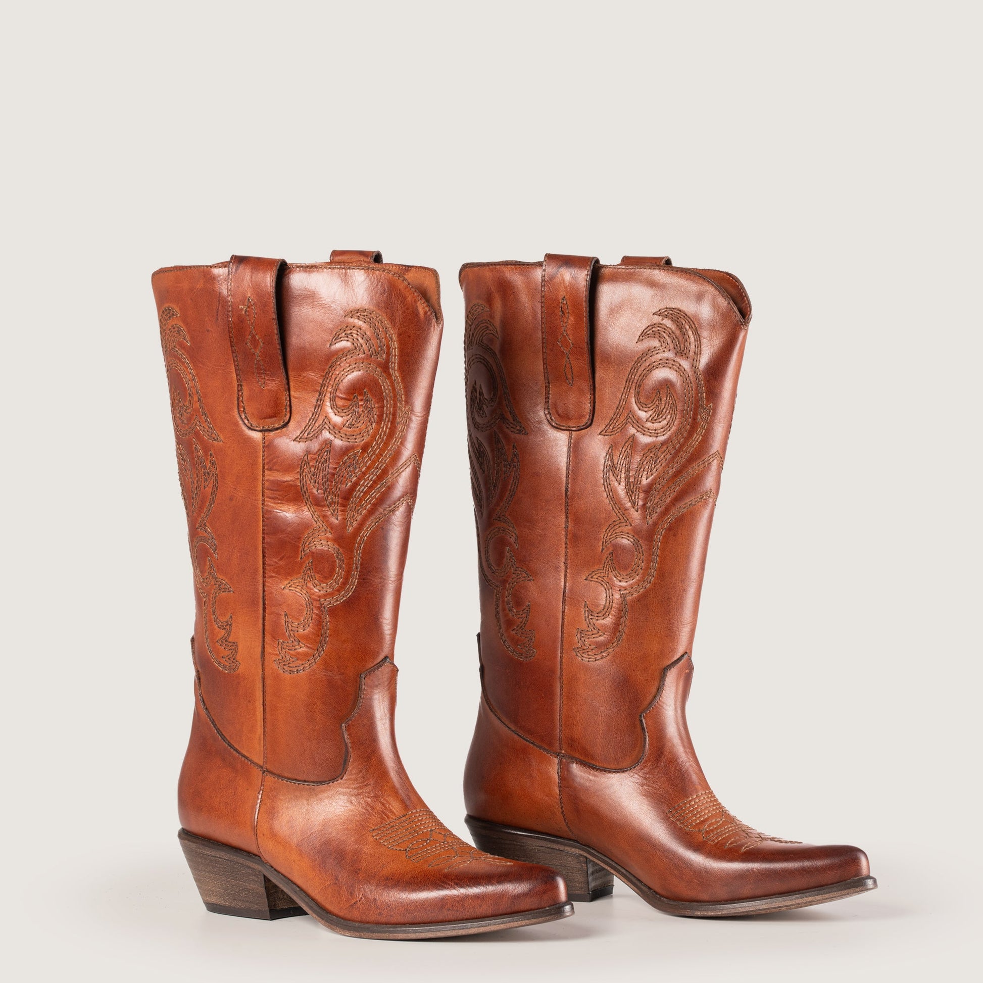 Stivali Texani Bryanna Cognac - KALI SHOES®