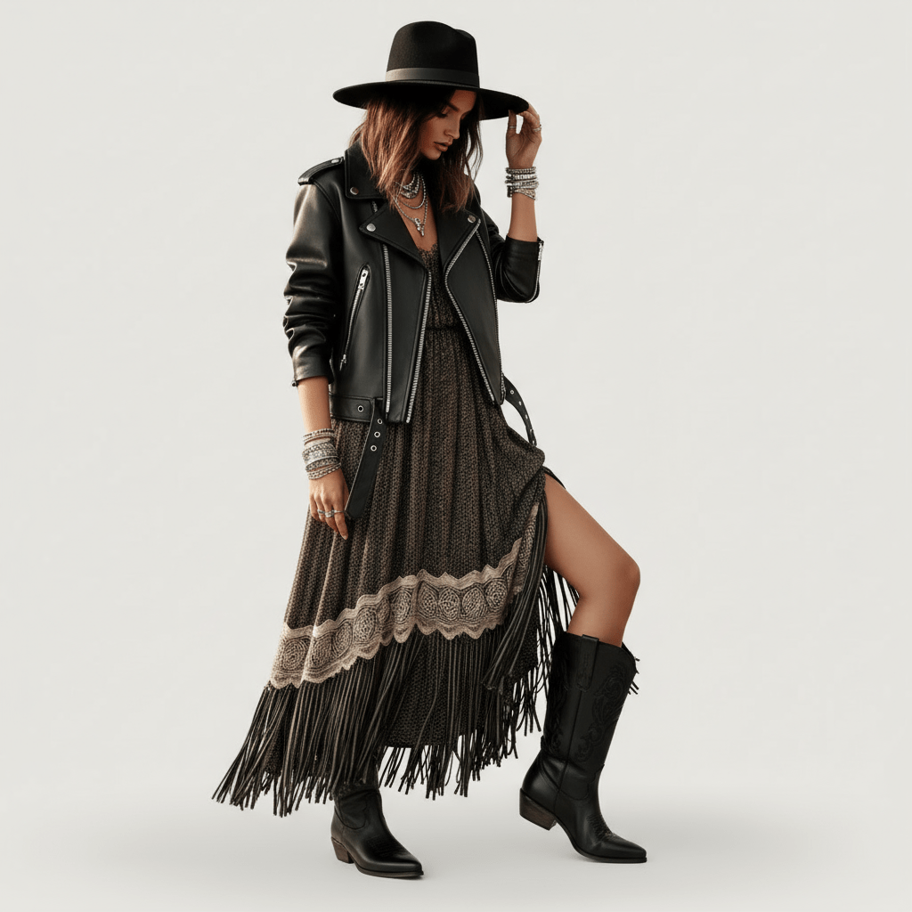 Stivali Texani Bryanna Nero - KALI SHOES®