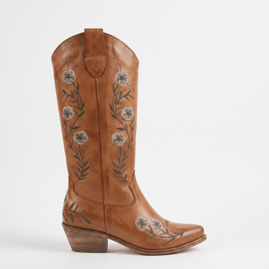 Stivali Texani Dalia Cognac - KALI SHOES®
