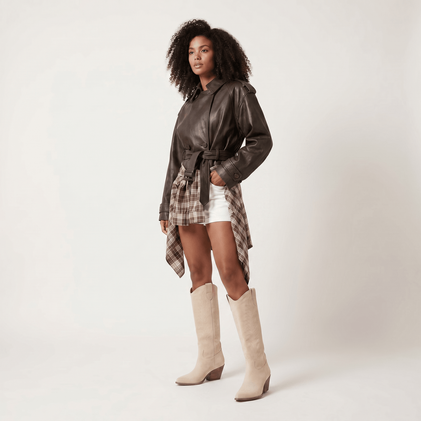 Stivali Texani Dallas Beige - KALI SHOES®
