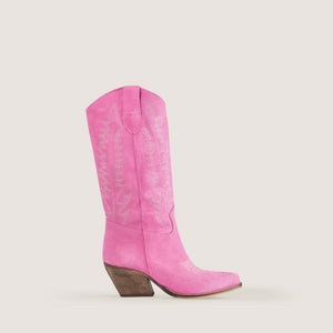 Stivali Texani Dallas Midi Fucsia - KALI SHOES®