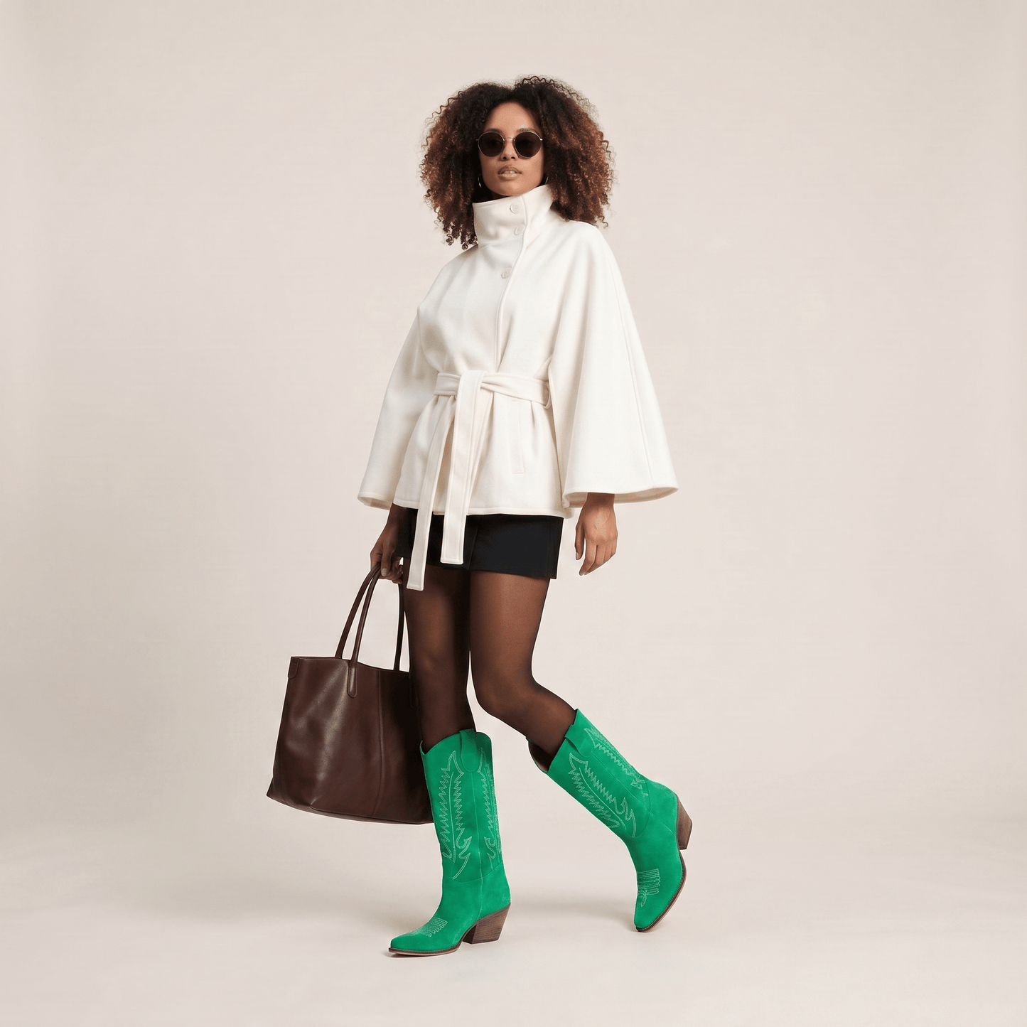 Stivali Texani Dallas Midi Grass - KALI SHOES®