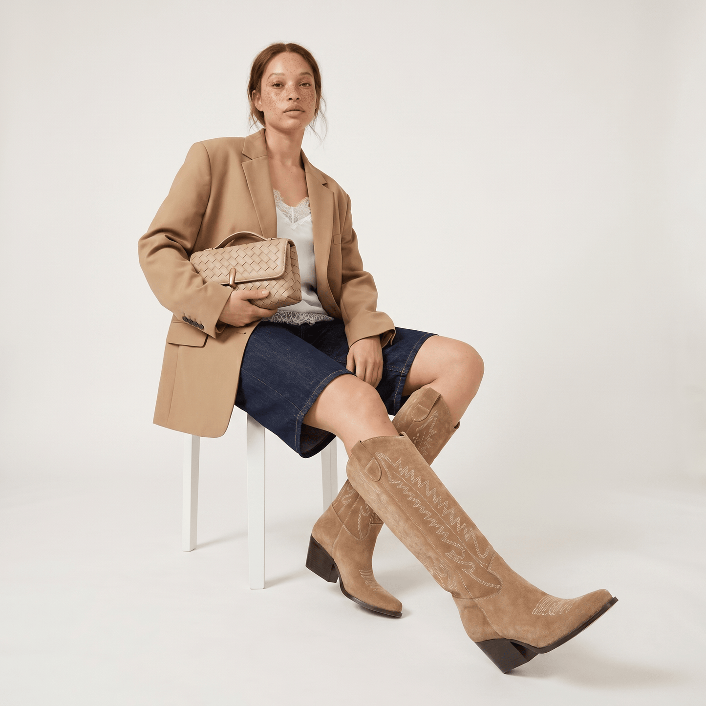 Stivali Texani Dallas Taupe - KALI SHOES®