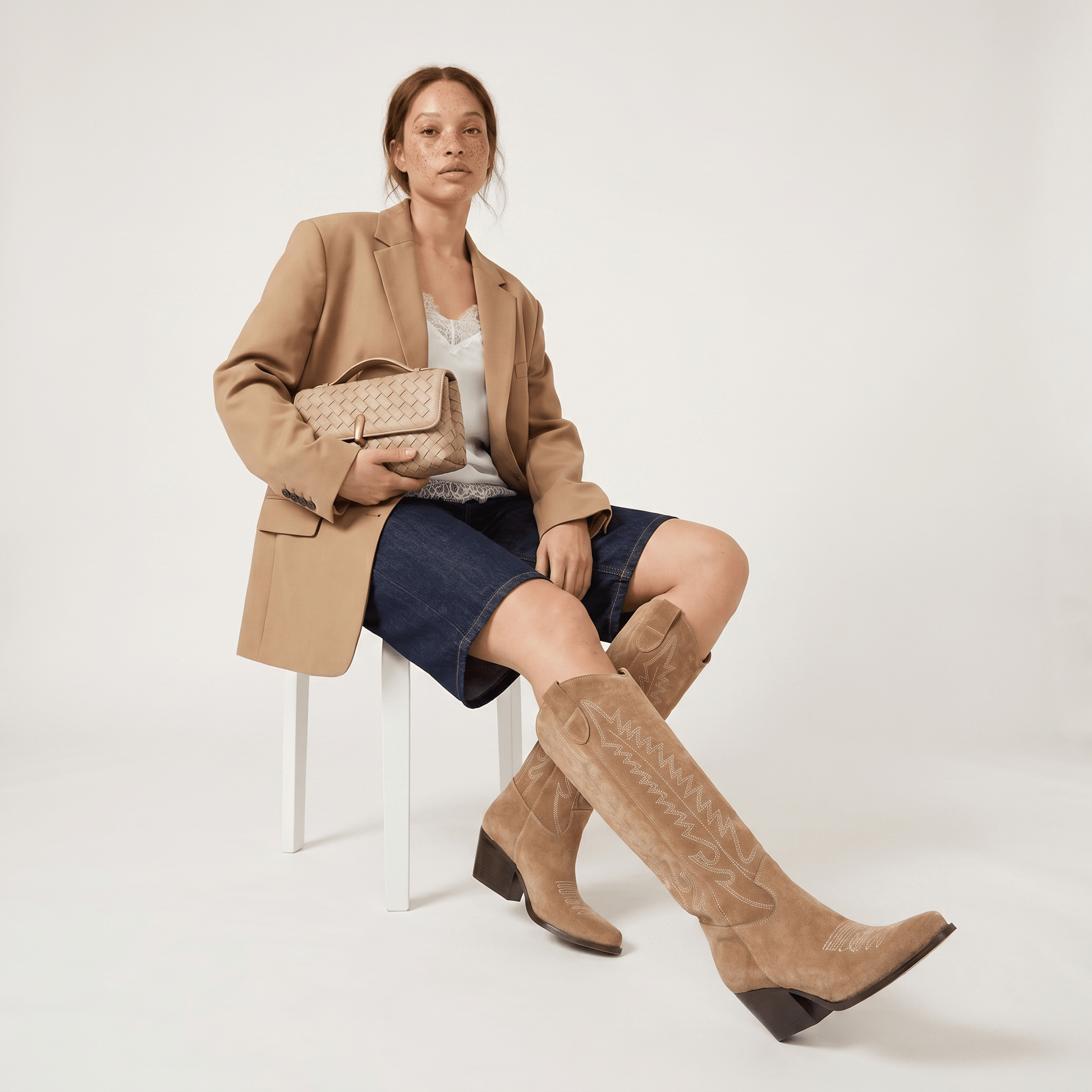 Stivali Texani Dallas Taupe - KALI SHOES®