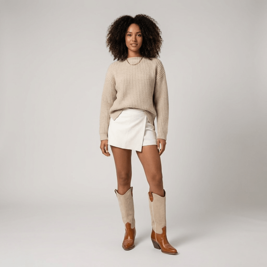Stivali Texani Dixie Beige - KALI SHOES®