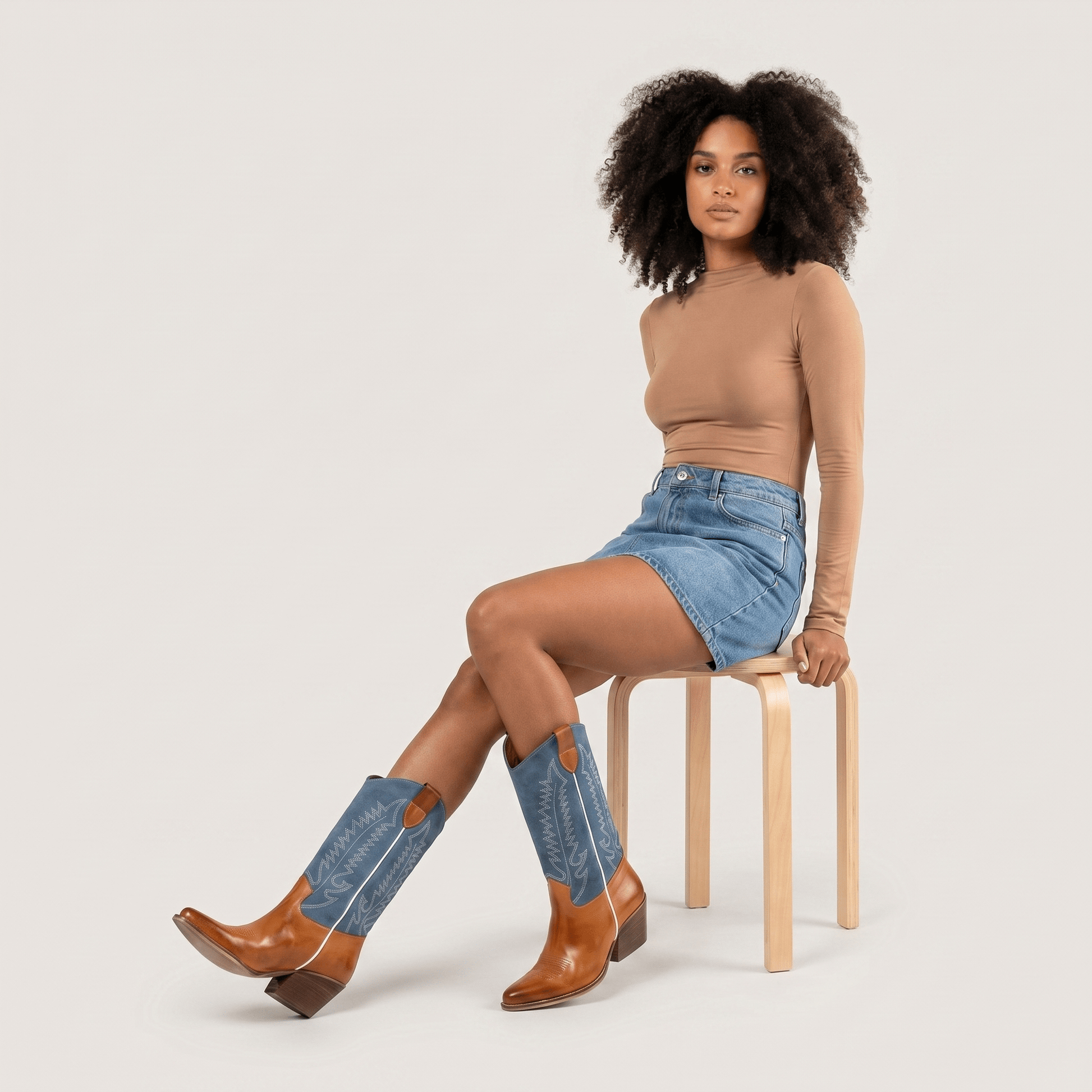 Stivali Texani Dixie Blue Jeans - KALI SHOES®