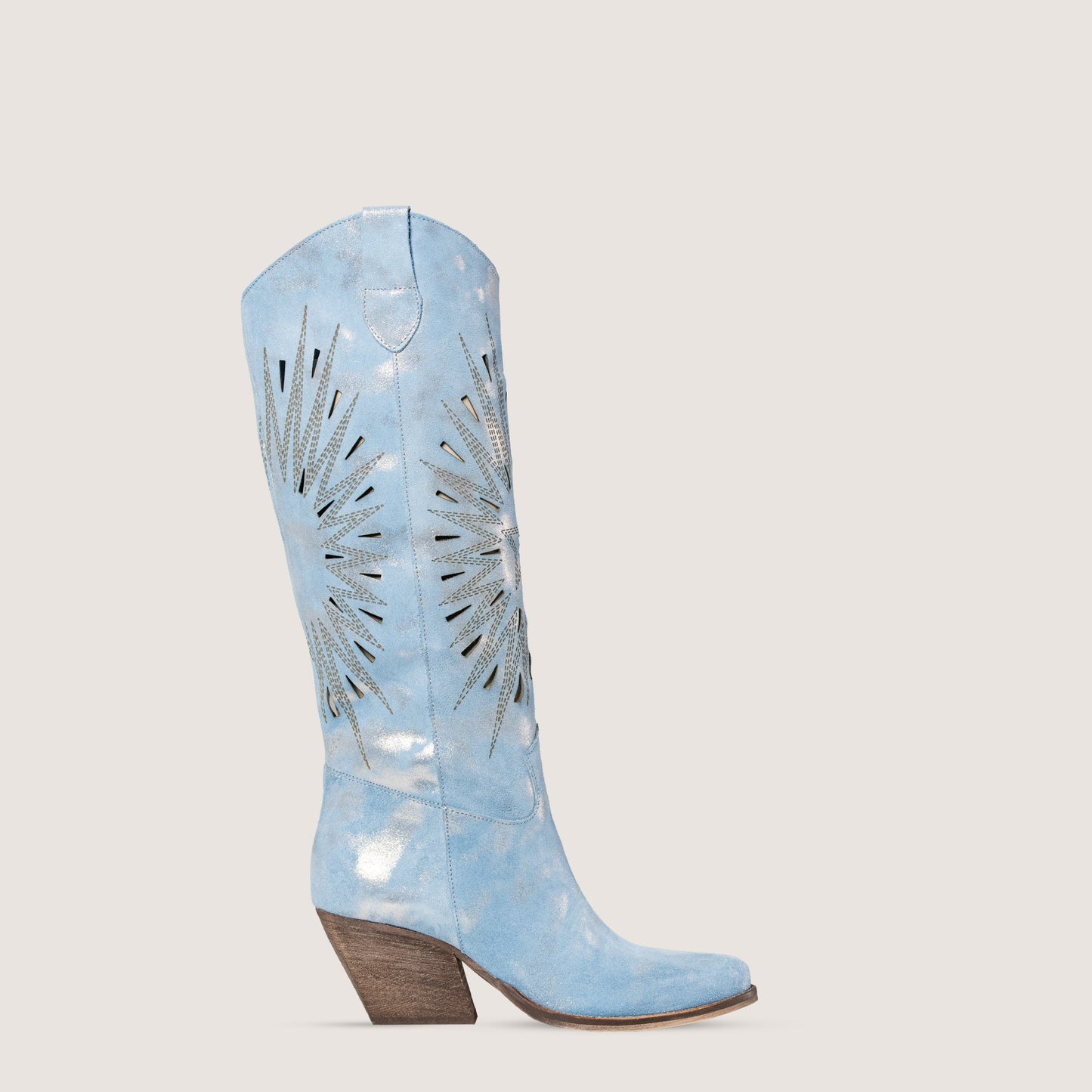 Stivali Texani Jade Shine Cielo - KALI SHOES®