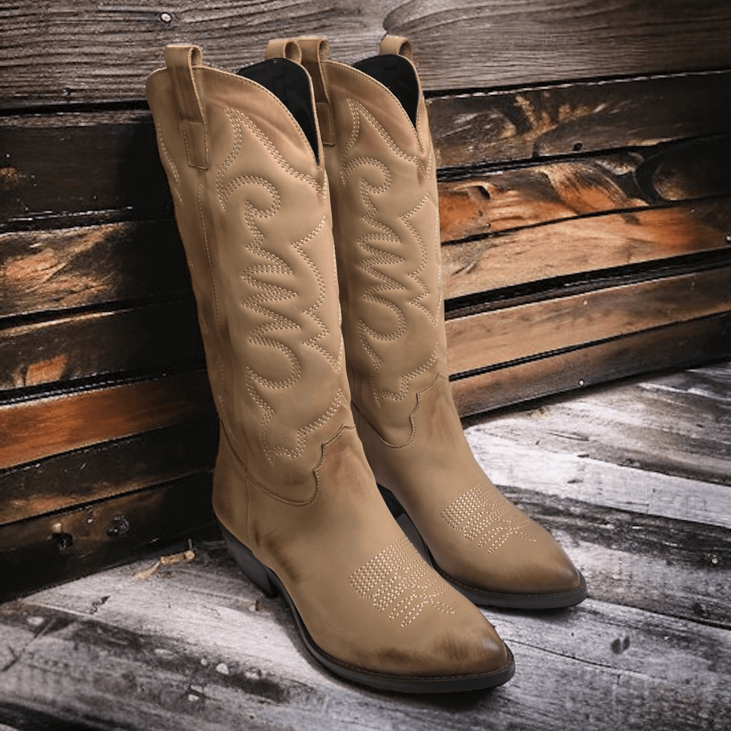 Stivali Texani Jennifer Taupe - KALI SHOES®