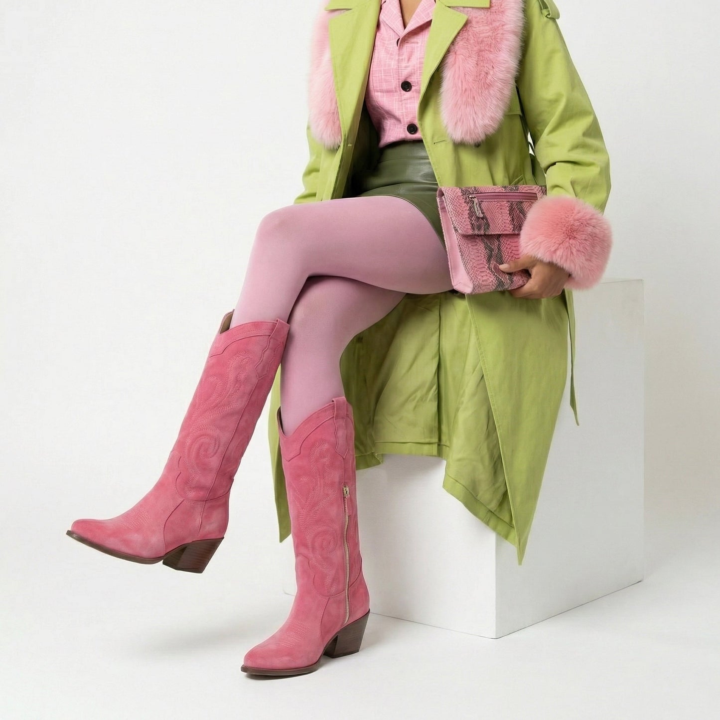 Stivali Texani Leonie Shell Pink - KALI SHOES®