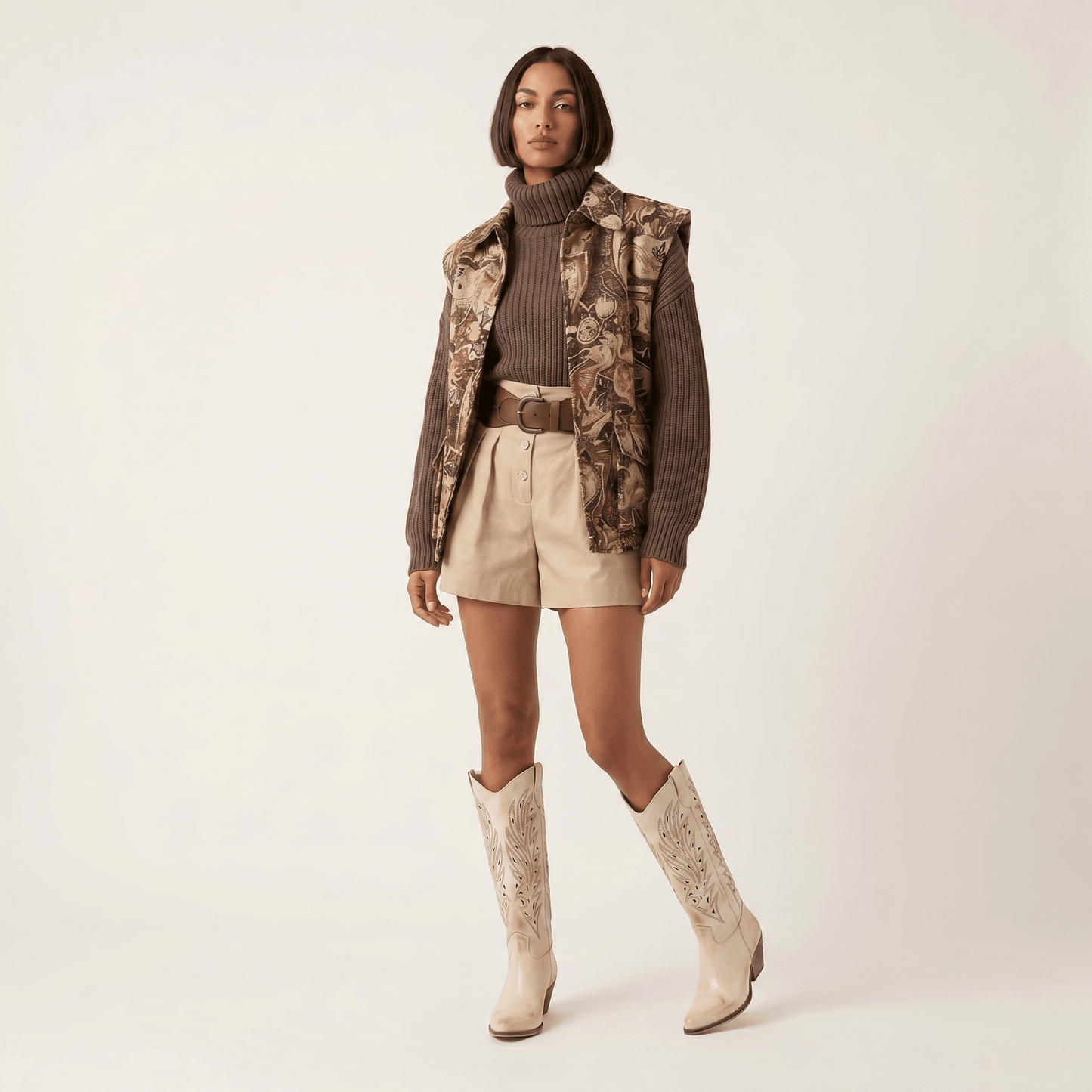 Stivali Texani Maui Beige - KALI SHOES®