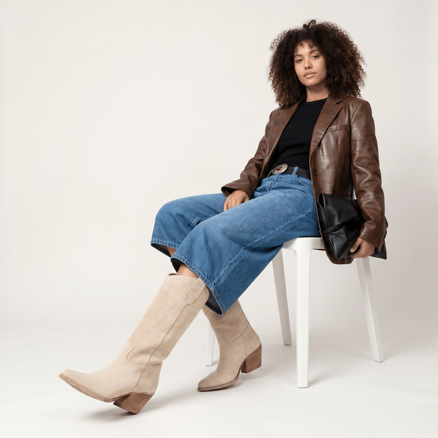 Stivali Texani Noa Beige - KALI SHOES®