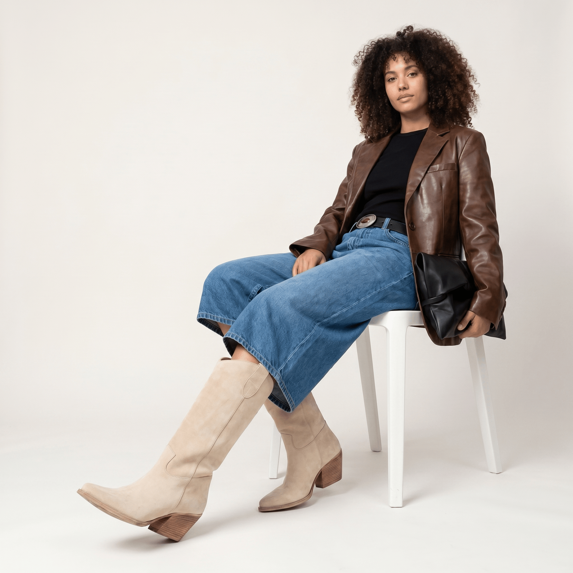 Stivali Texani Noa Beige - KALI SHOES®