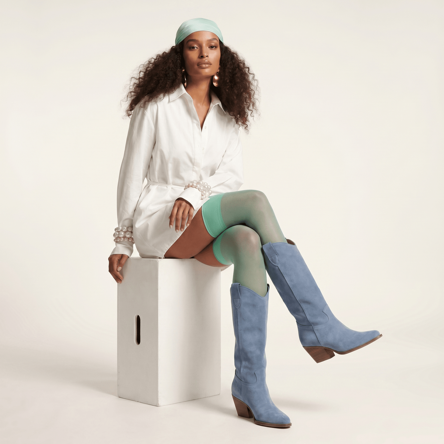 Stivali Texani Noa Blue Jeans - KALI SHOES®