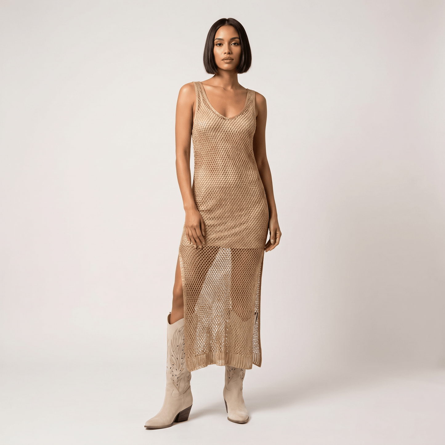 Stivali Texani Rea Beige - KALI SHOES®