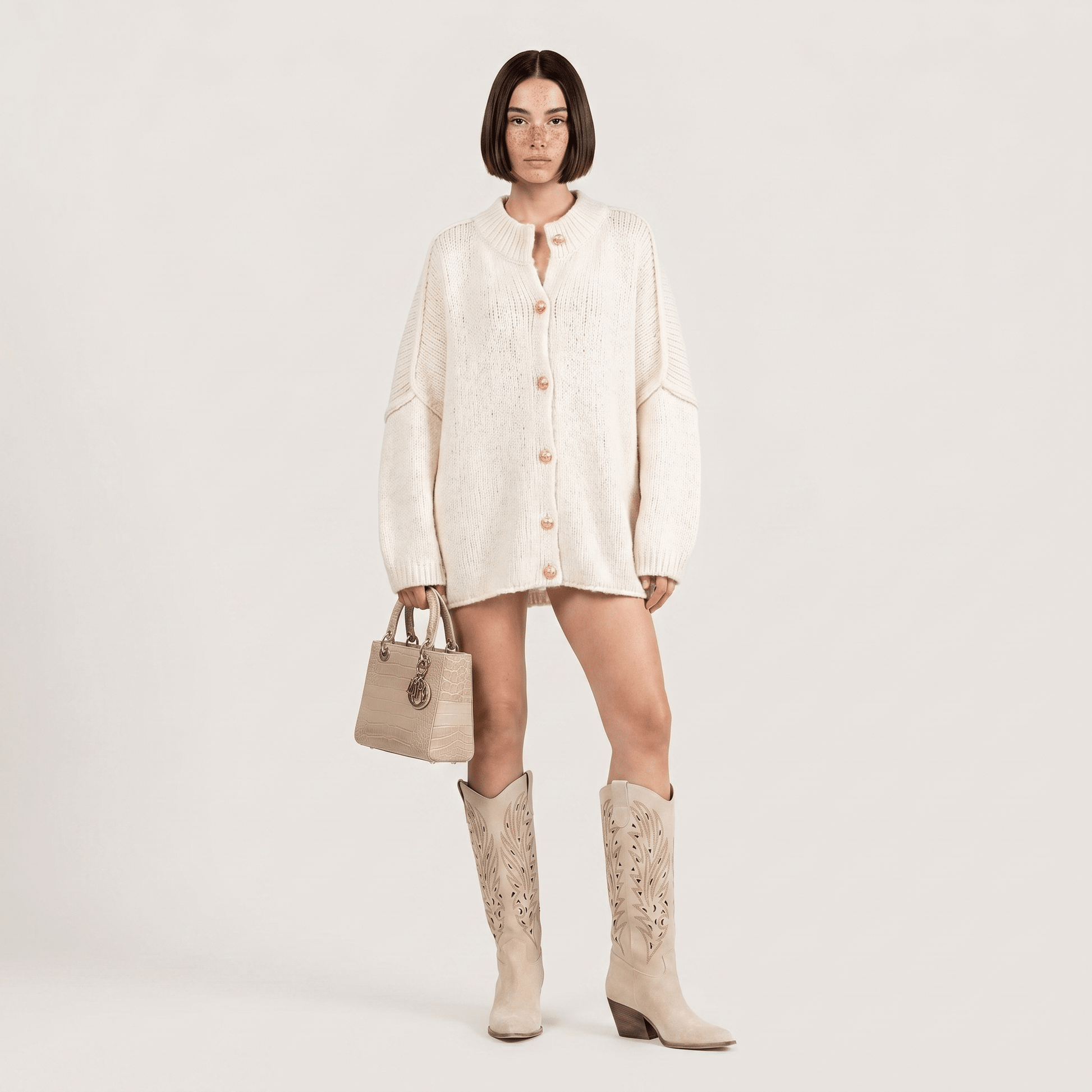 Stivali Texani Rea Beige - KALI SHOES®