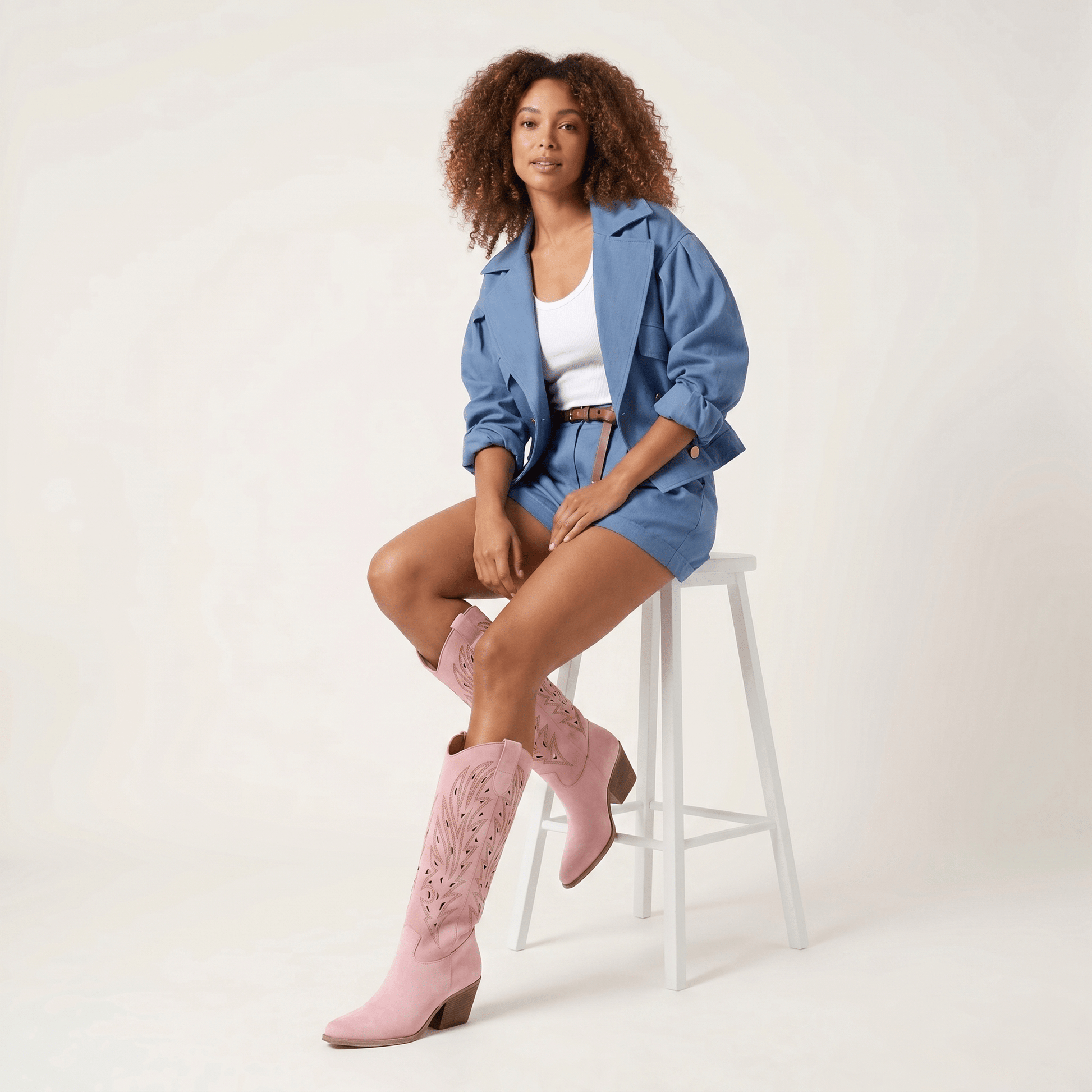 Stivali Texani Rea Rosa - KALI SHOES®