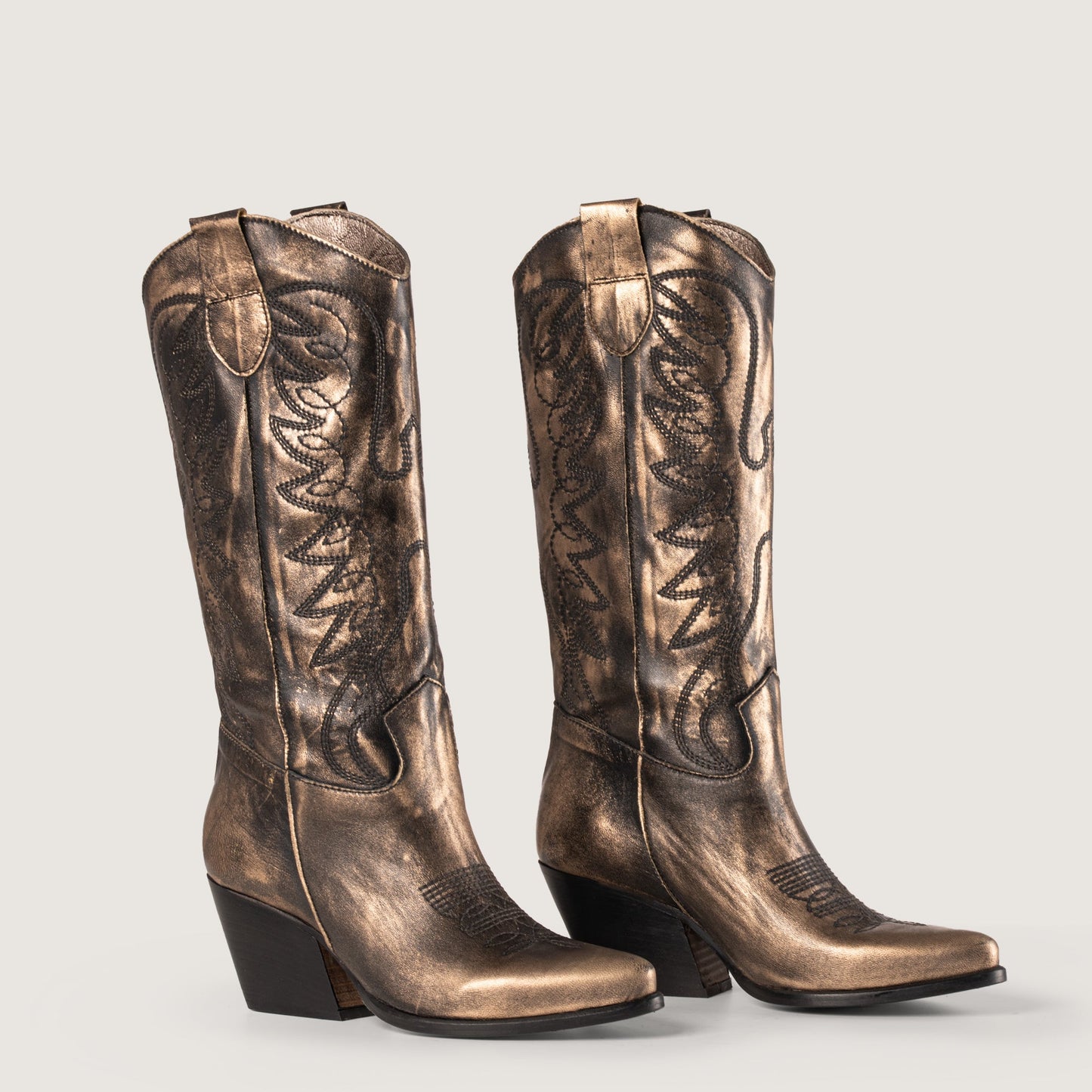 Stivali Texani Rowena Burnished Gold - KALI SHOES®