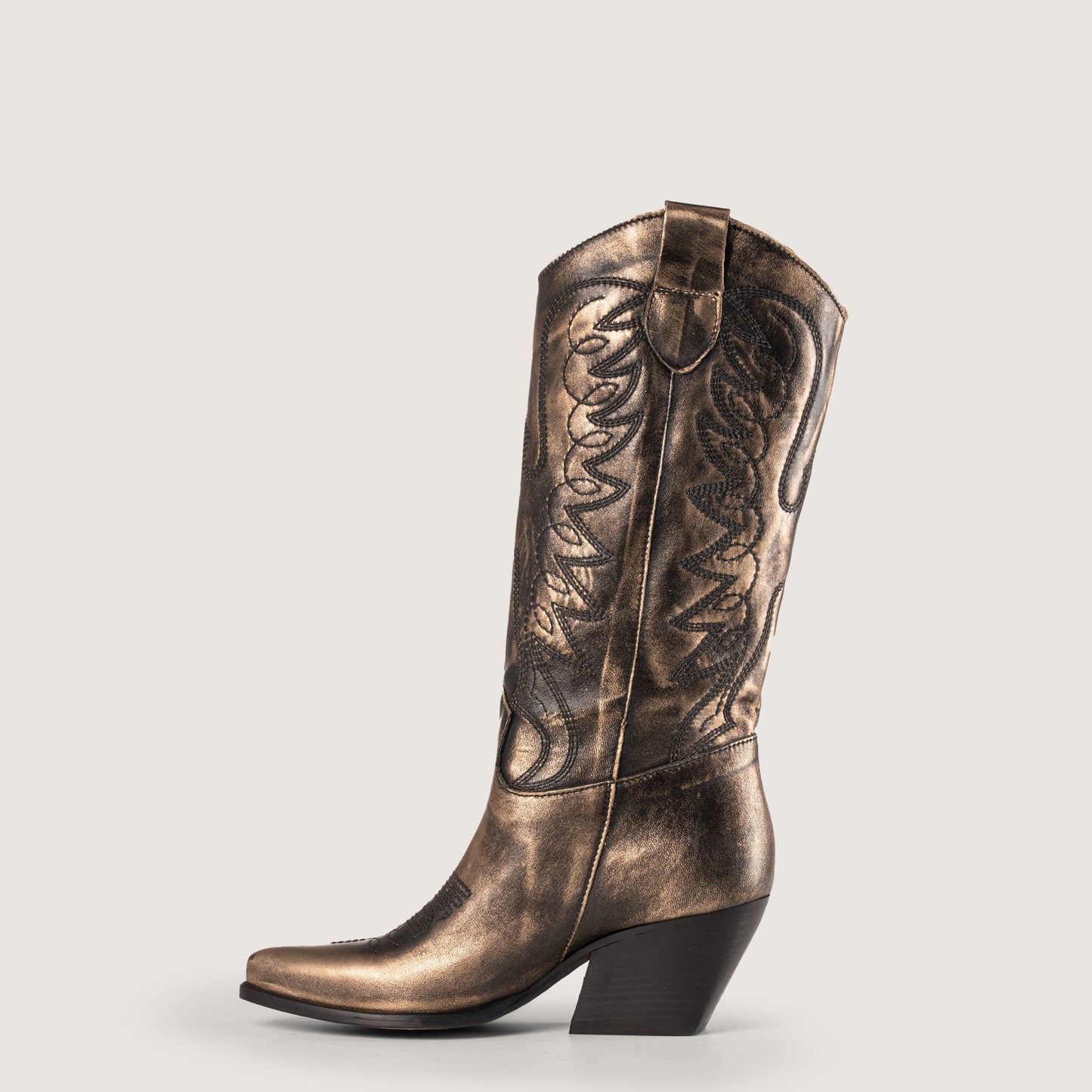 Stivali Texani Rowena Burnished Gold - KALI SHOES®