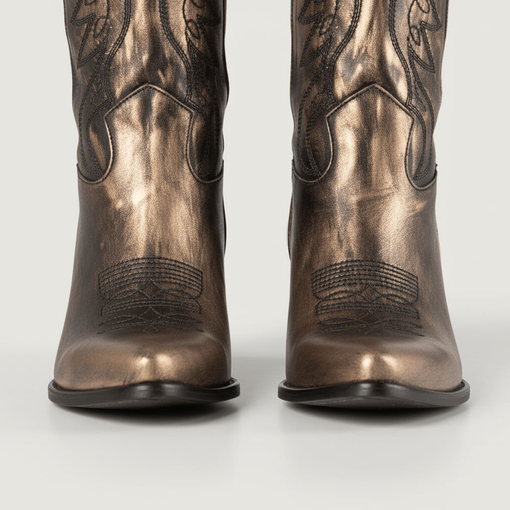 Stivali Texani Rowena Burnished Gold - KALI SHOES®