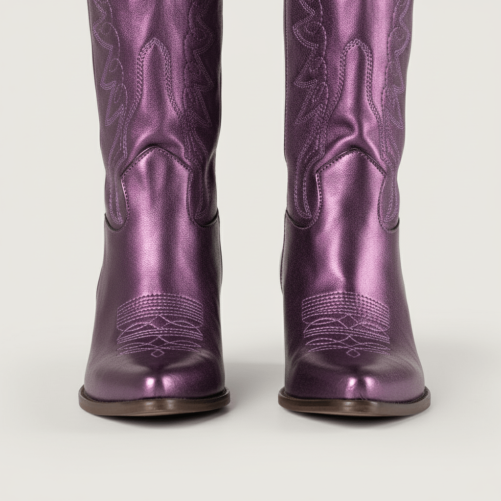 Stivali Texani Rowena Violet Shine - KALI SHOES®