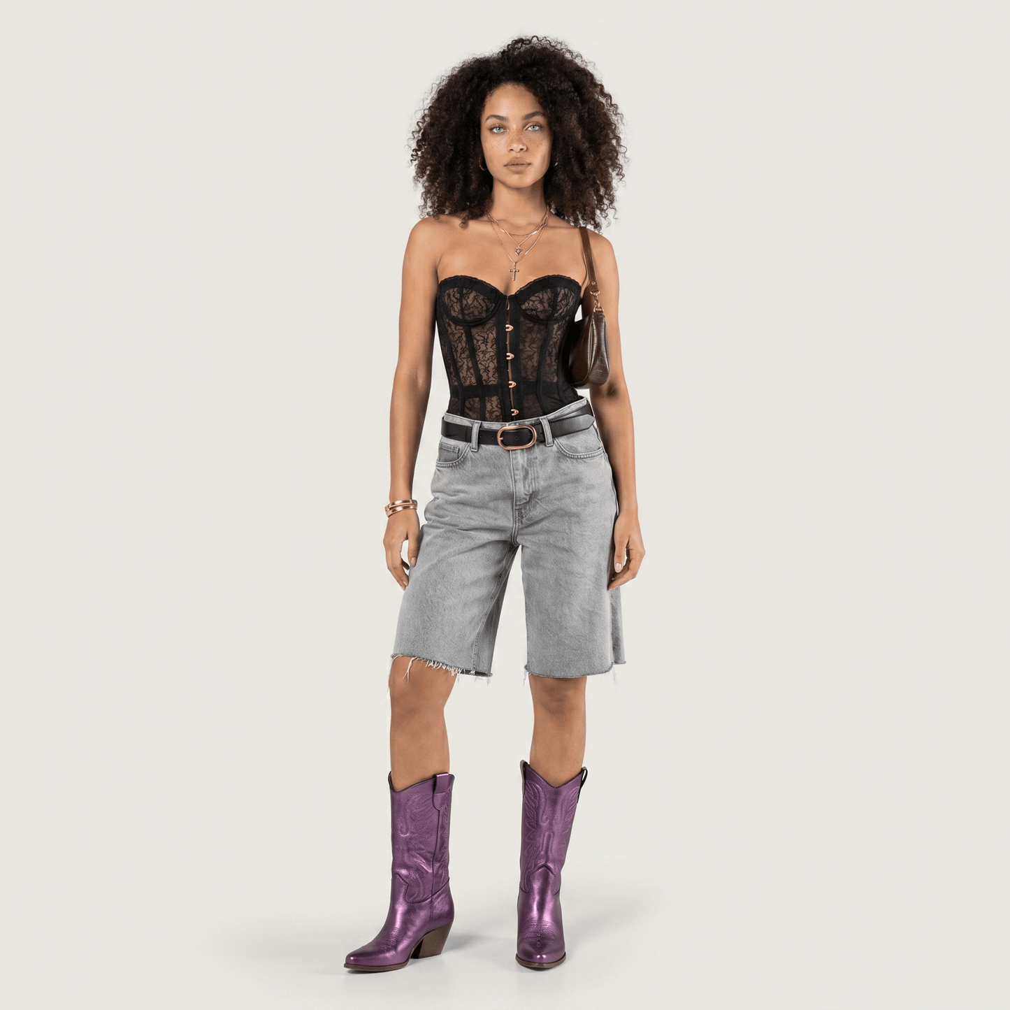 Stivali Texani Rowena Violet Shine - KALI SHOES®