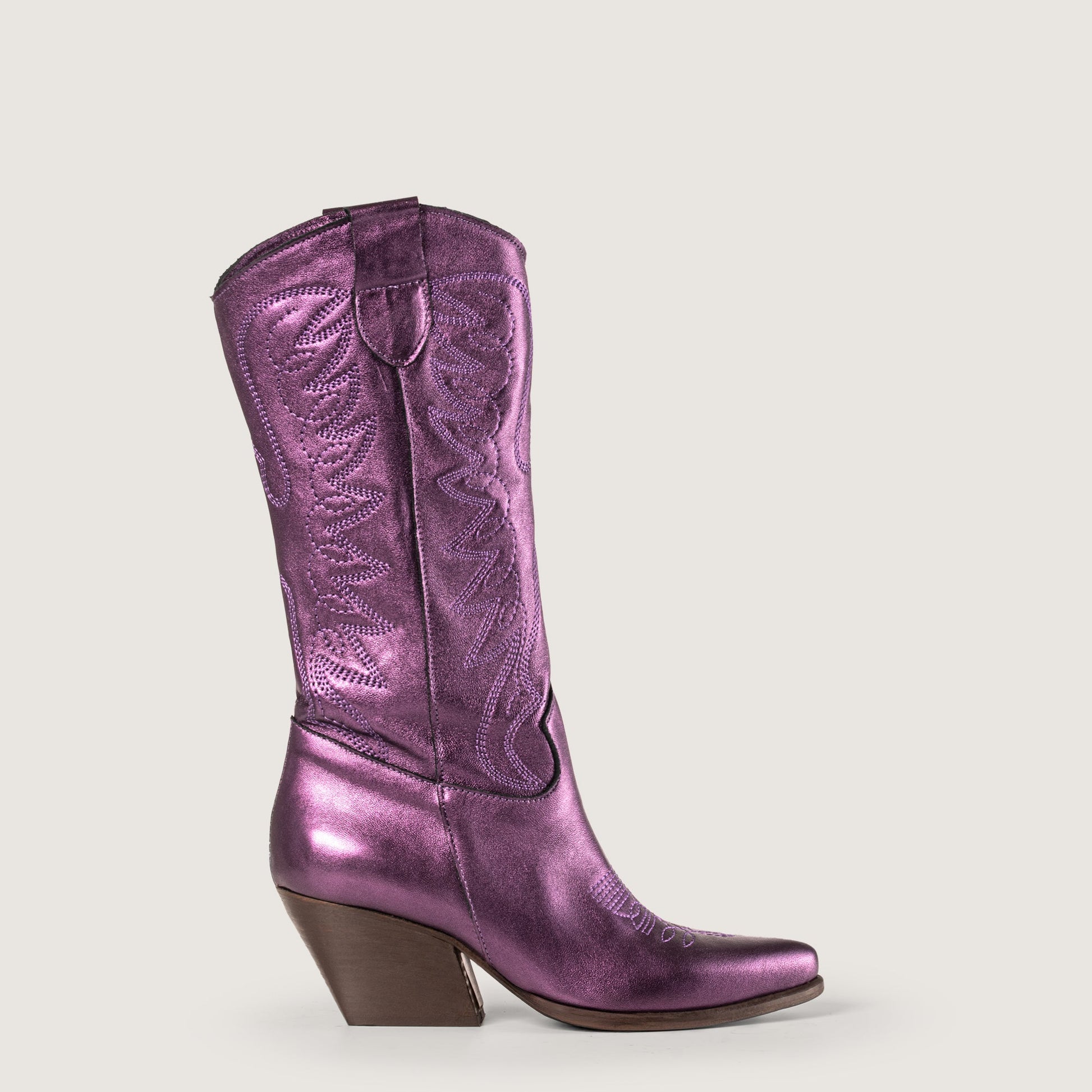 Stivali Texani Rowena Violet Shine - KALI SHOES®