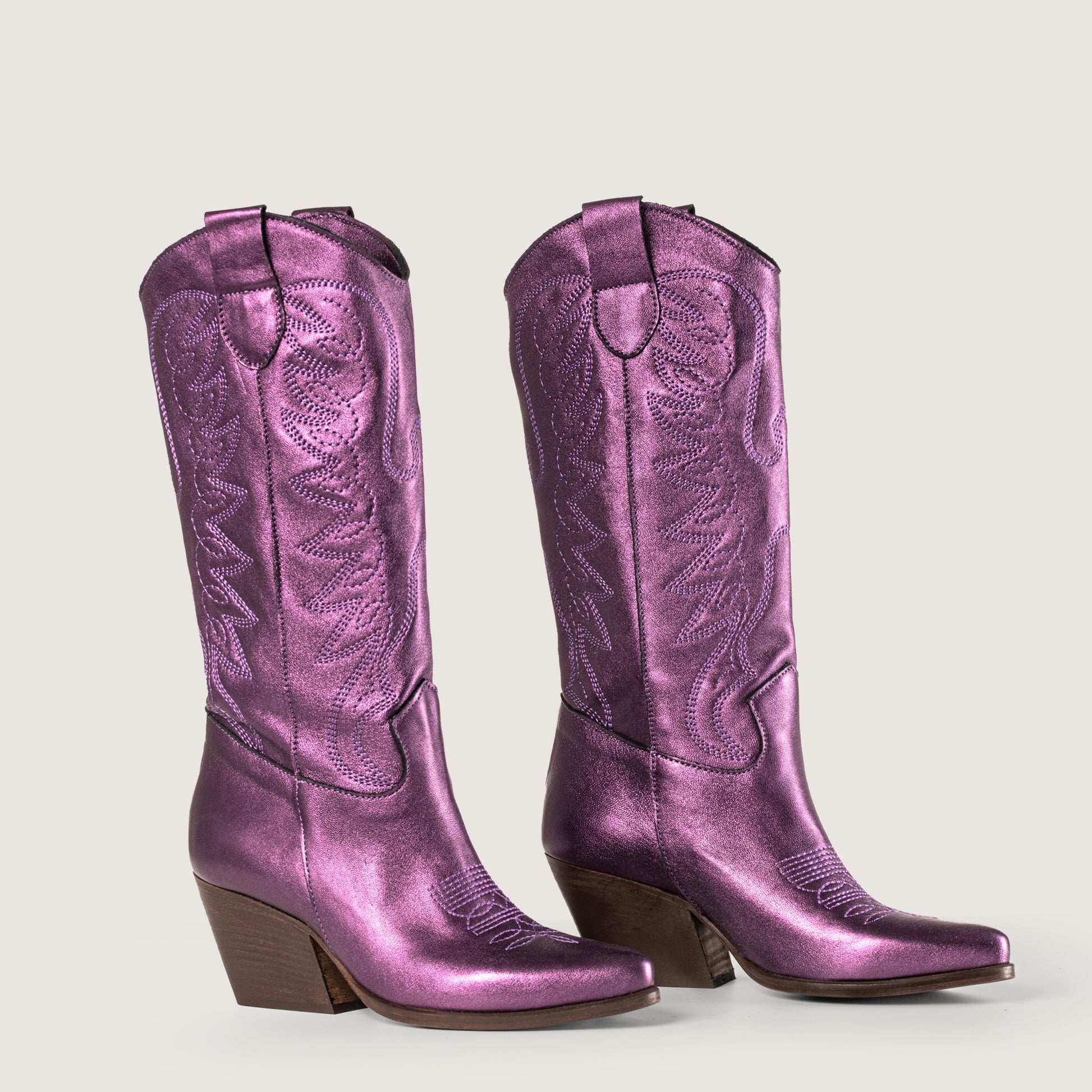 Stivali Texani Rowena Violet Shine - KALI SHOES®