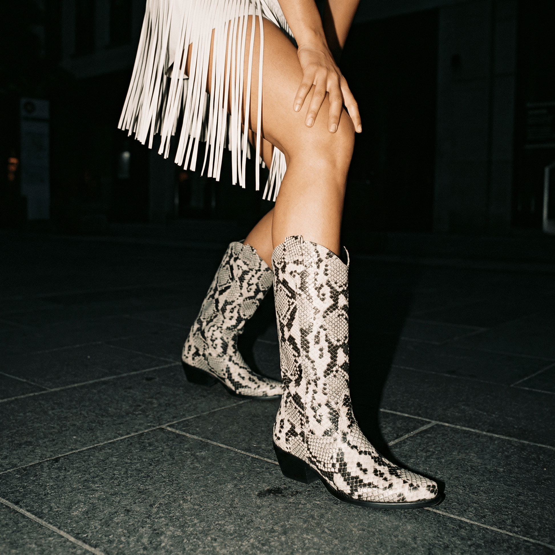 Stivali Texani Wayne Jungle Bone - KALI SHOES®