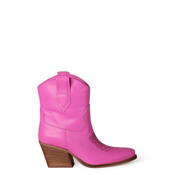 Texan Ankle Boots Leila Hot-Pink